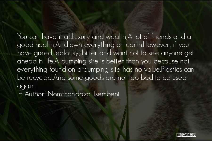 Nomthandazo Tsembeni Quotes: You Can Have It All,luxury And Wealth,a Lot Of Friends And A Good Health,and Own Everything On Earth.however, If You