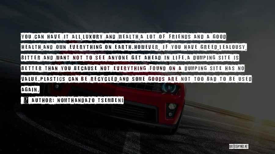 Nomthandazo Tsembeni Quotes: You Can Have It All,luxury And Wealth,a Lot Of Friends And A Good Health,and Own Everything On Earth.however, If You