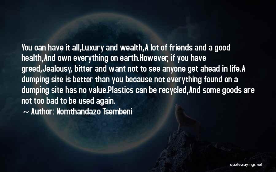 Nomthandazo Tsembeni Quotes: You Can Have It All,luxury And Wealth,a Lot Of Friends And A Good Health,and Own Everything On Earth.however, If You