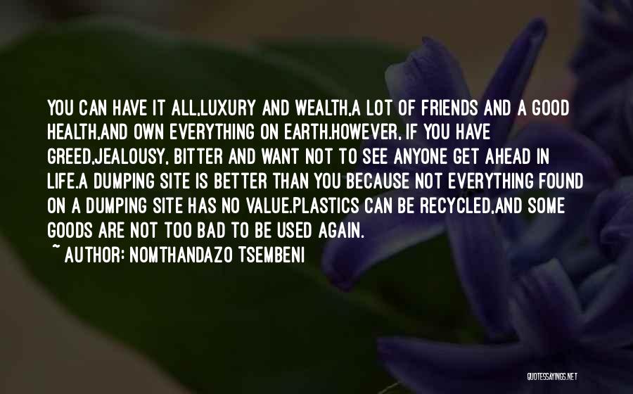 Nomthandazo Tsembeni Quotes: You Can Have It All,luxury And Wealth,a Lot Of Friends And A Good Health,and Own Everything On Earth.however, If You