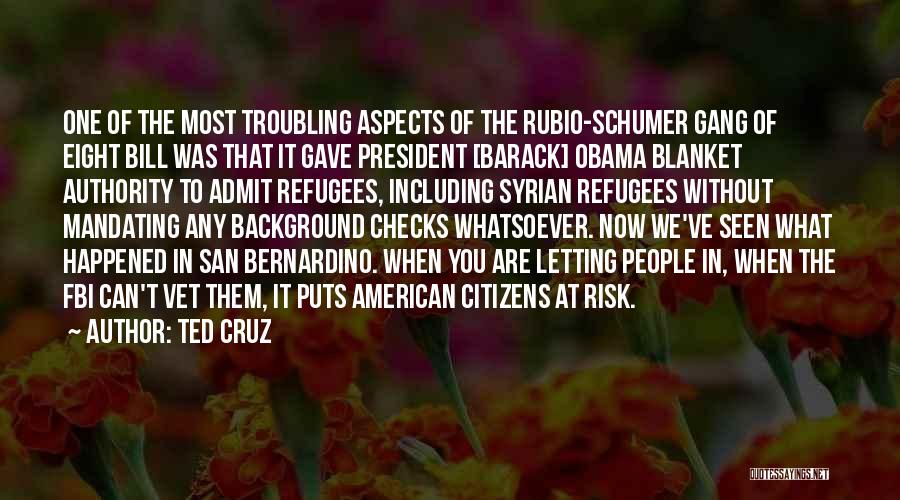 Ted Cruz Quotes: One Of The Most Troubling Aspects Of The Rubio-schumer Gang Of Eight Bill Was That It Gave President [barack] Obama