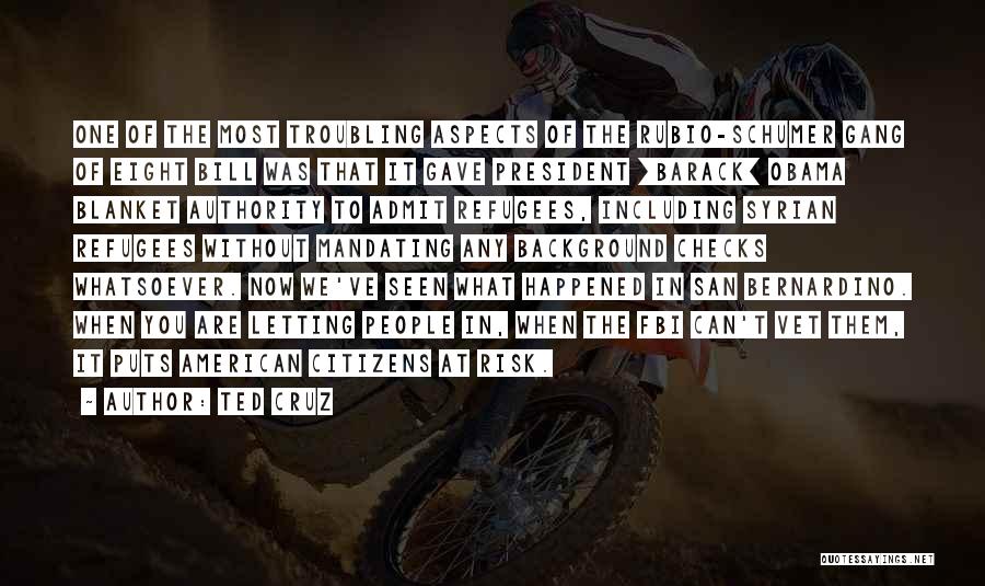 Ted Cruz Quotes: One Of The Most Troubling Aspects Of The Rubio-schumer Gang Of Eight Bill Was That It Gave President [barack] Obama