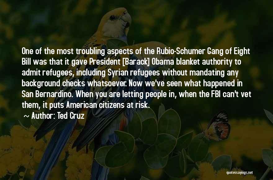 Ted Cruz Quotes: One Of The Most Troubling Aspects Of The Rubio-schumer Gang Of Eight Bill Was That It Gave President [barack] Obama