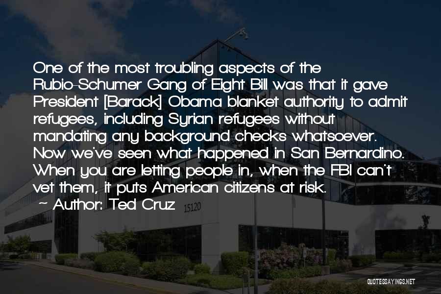 Ted Cruz Quotes: One Of The Most Troubling Aspects Of The Rubio-schumer Gang Of Eight Bill Was That It Gave President [barack] Obama
