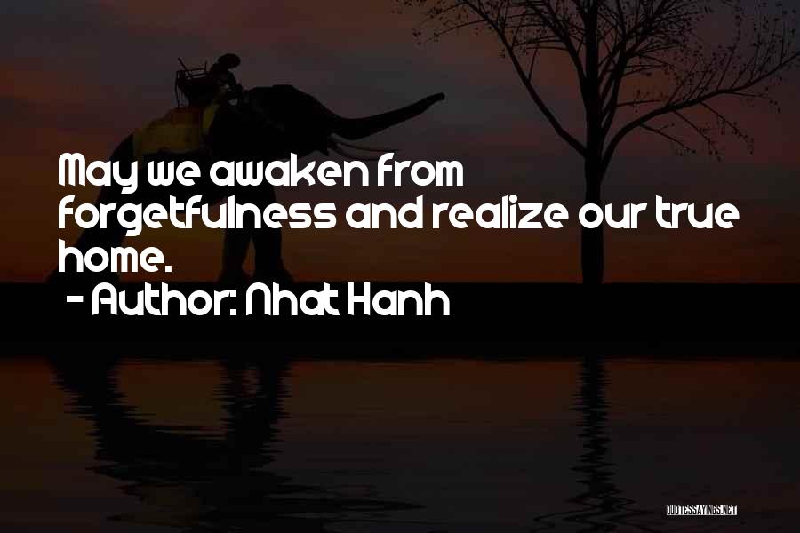 Nhat Hanh Quotes: May We Awaken From Forgetfulness And Realize Our True Home.