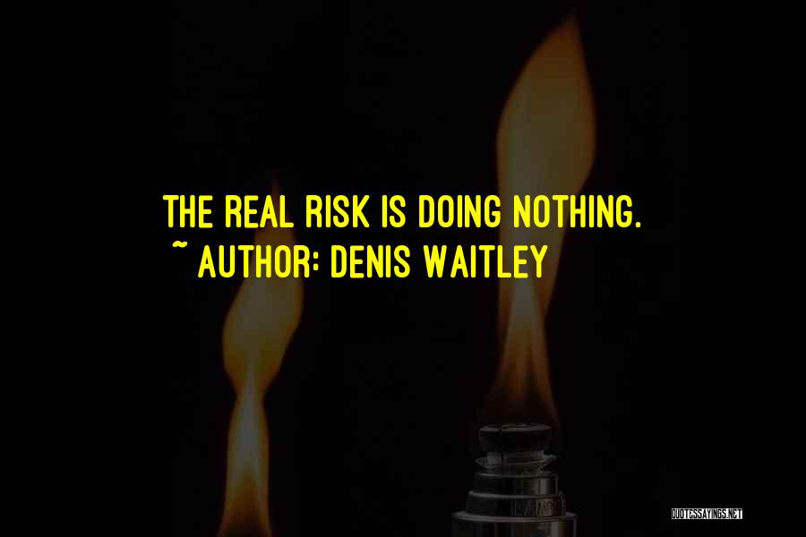 Denis Waitley Quotes: The Real Risk Is Doing Nothing.