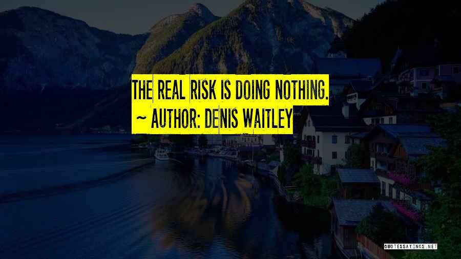 Denis Waitley Quotes: The Real Risk Is Doing Nothing.