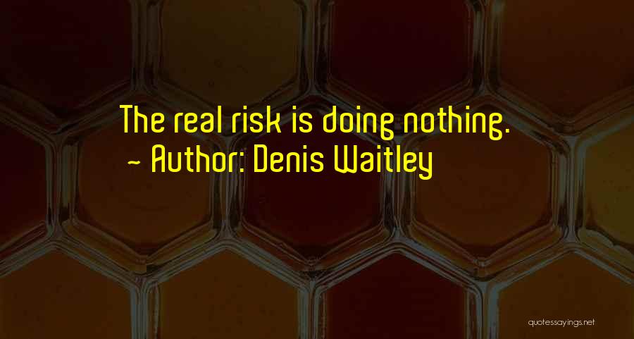 Denis Waitley Quotes: The Real Risk Is Doing Nothing.