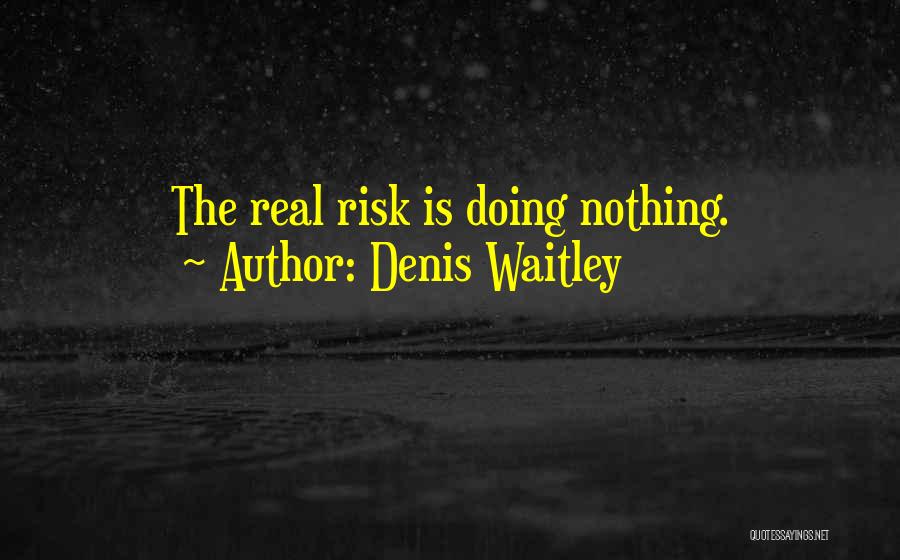 Denis Waitley Quotes: The Real Risk Is Doing Nothing.