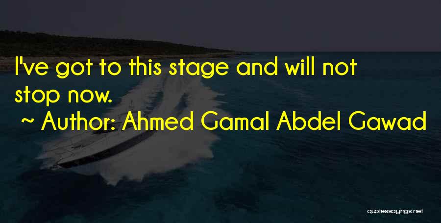 Ahmed Gamal Abdel Gawad Quotes: I've Got To This Stage And Will Not Stop Now.
