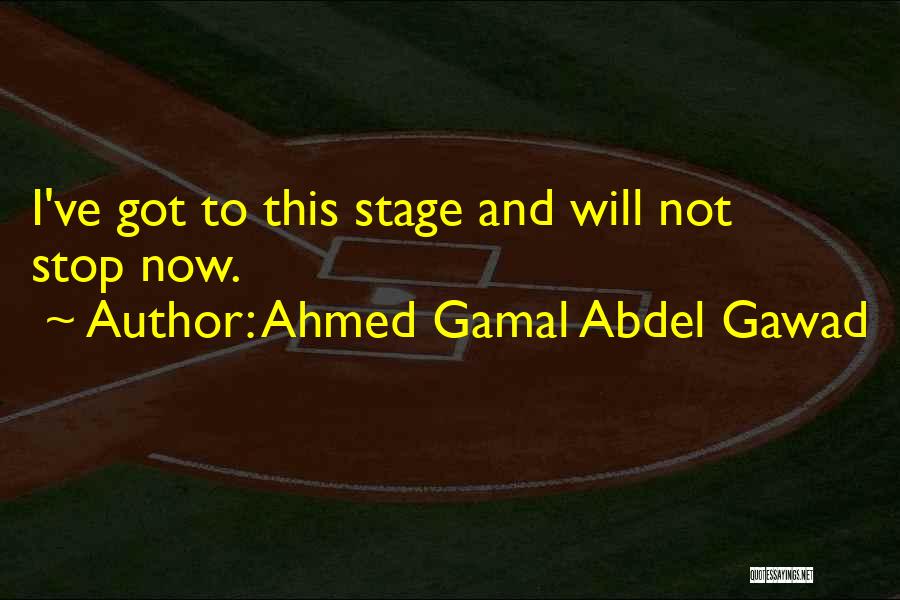 Ahmed Gamal Abdel Gawad Quotes: I've Got To This Stage And Will Not Stop Now.