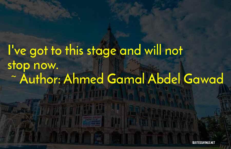Ahmed Gamal Abdel Gawad Quotes: I've Got To This Stage And Will Not Stop Now.