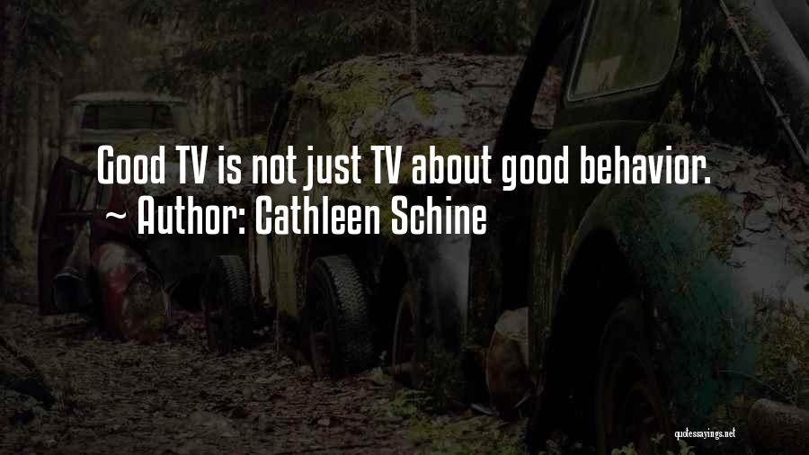 Cathleen Schine Quotes: Good Tv Is Not Just Tv About Good Behavior.