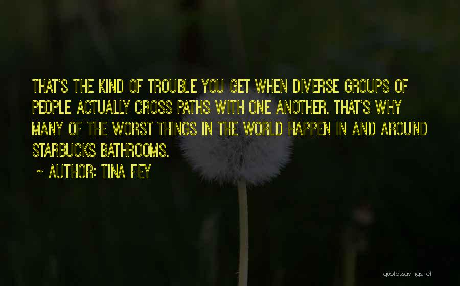 Tina Fey Quotes: That's The Kind Of Trouble You Get When Diverse Groups Of People Actually Cross Paths With One Another. That's Why