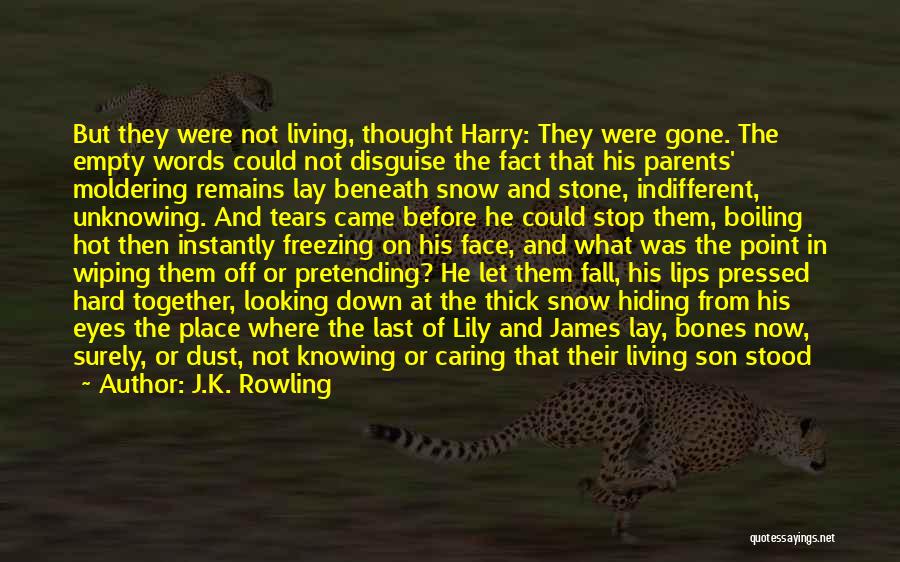 J.K. Rowling Quotes: But They Were Not Living, Thought Harry: They Were Gone. The Empty Words Could Not Disguise The Fact That His