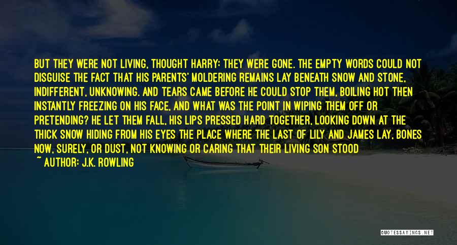 J.K. Rowling Quotes: But They Were Not Living, Thought Harry: They Were Gone. The Empty Words Could Not Disguise The Fact That His