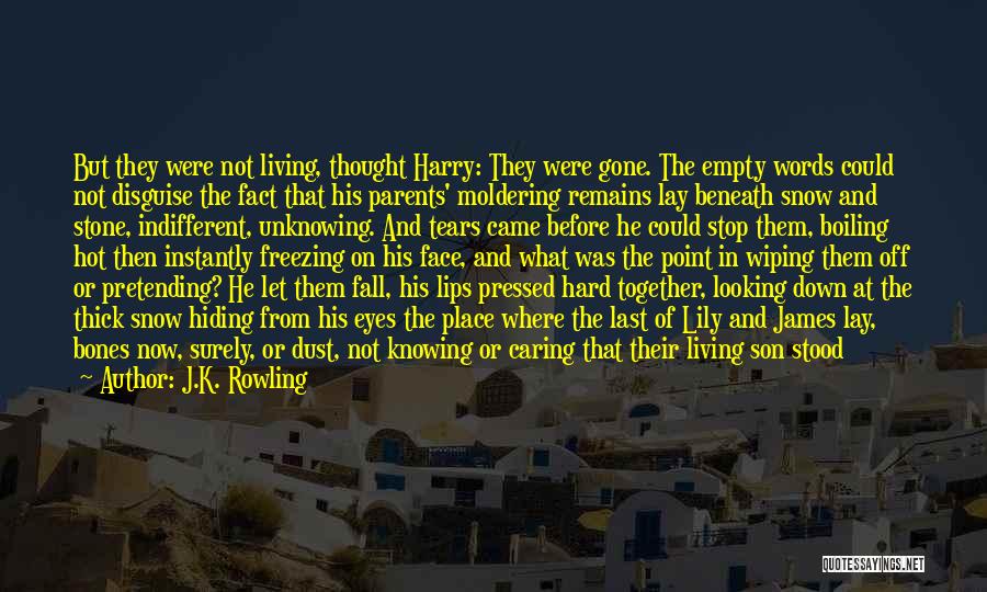 J.K. Rowling Quotes: But They Were Not Living, Thought Harry: They Were Gone. The Empty Words Could Not Disguise The Fact That His