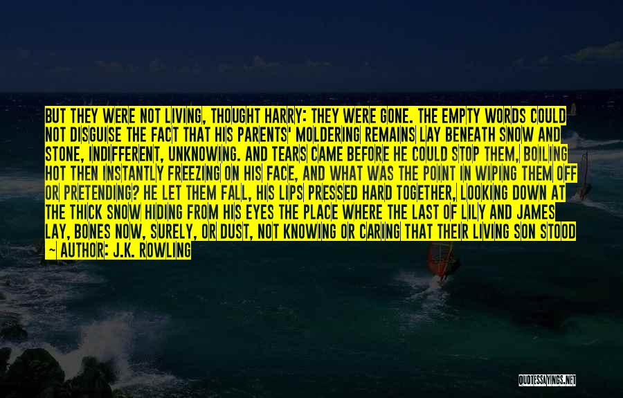 J.K. Rowling Quotes: But They Were Not Living, Thought Harry: They Were Gone. The Empty Words Could Not Disguise The Fact That His