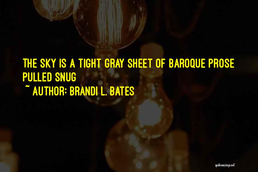 Brandi L. Bates Quotes: The Sky Is A Tight Gray Sheet Of Baroque Prose Pulled Snug