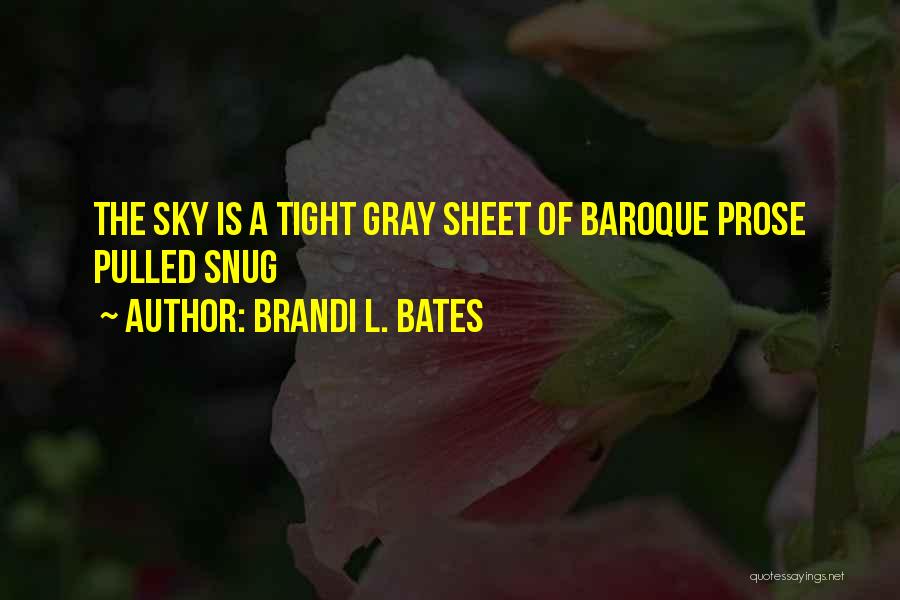 Brandi L. Bates Quotes: The Sky Is A Tight Gray Sheet Of Baroque Prose Pulled Snug