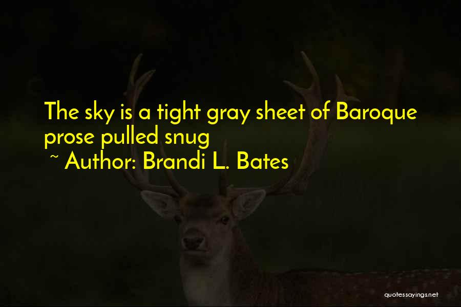 Brandi L. Bates Quotes: The Sky Is A Tight Gray Sheet Of Baroque Prose Pulled Snug