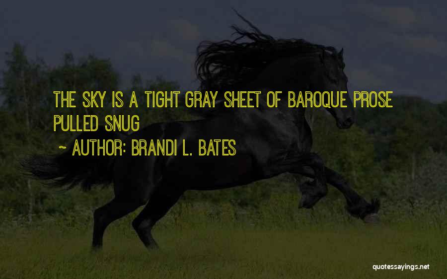 Brandi L. Bates Quotes: The Sky Is A Tight Gray Sheet Of Baroque Prose Pulled Snug