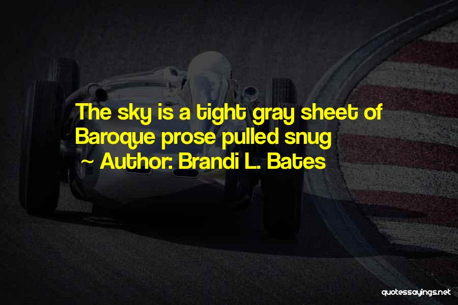 Brandi L. Bates Quotes: The Sky Is A Tight Gray Sheet Of Baroque Prose Pulled Snug