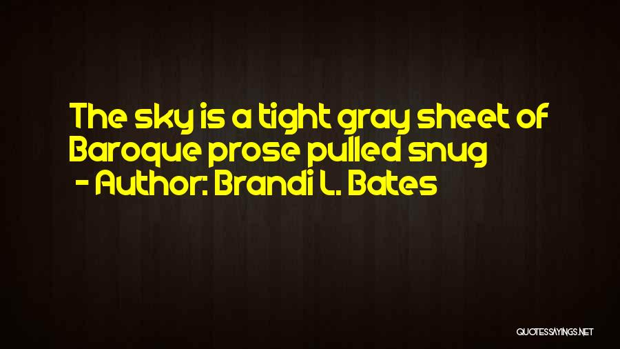 Brandi L. Bates Quotes: The Sky Is A Tight Gray Sheet Of Baroque Prose Pulled Snug