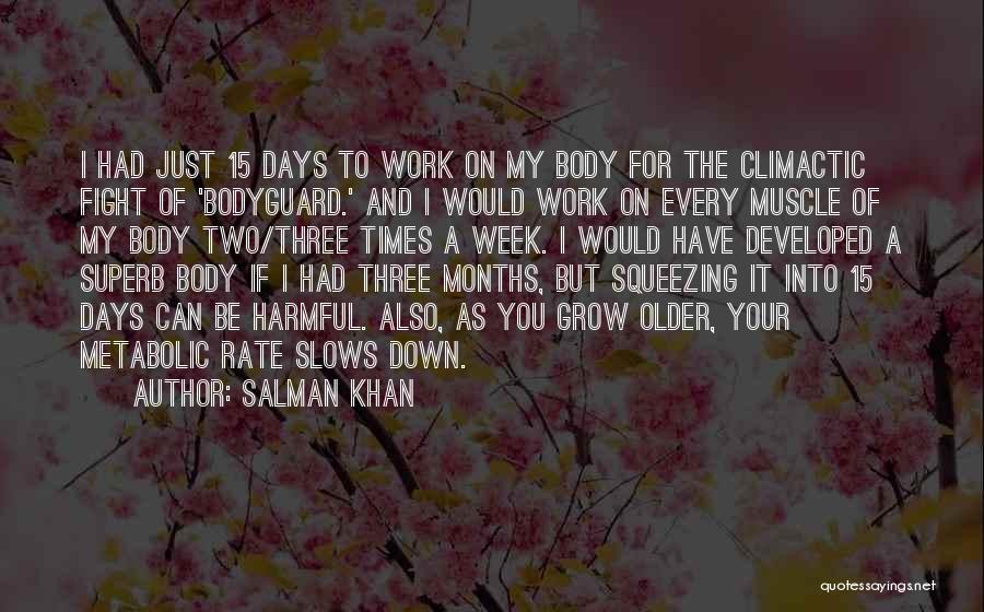 Salman Khan Quotes: I Had Just 15 Days To Work On My Body For The Climactic Fight Of 'bodyguard.' And I Would Work