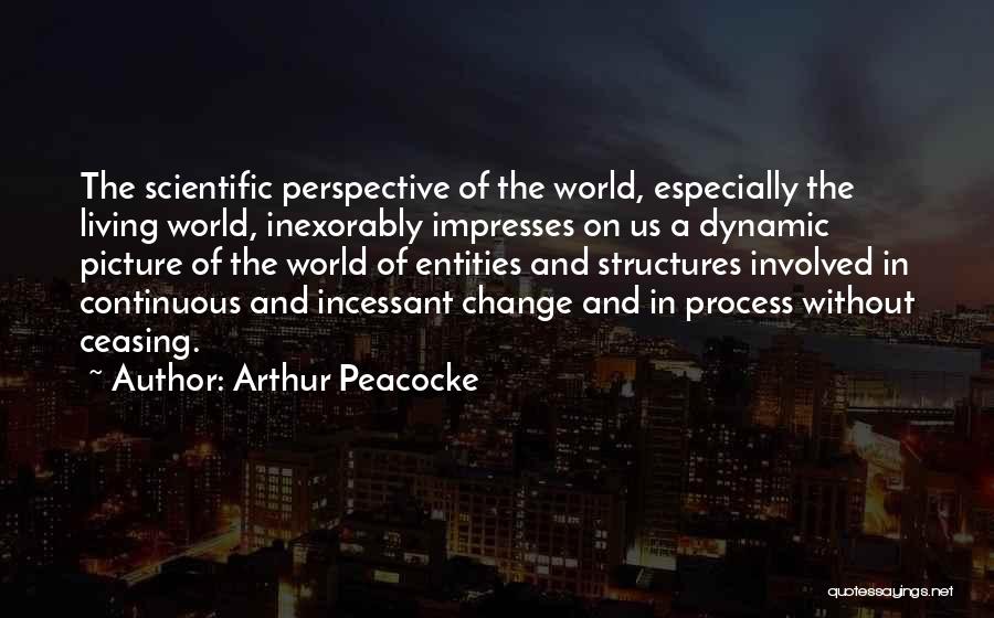 Arthur Peacocke Quotes: The Scientific Perspective Of The World, Especially The Living World, Inexorably Impresses On Us A Dynamic Picture Of The World