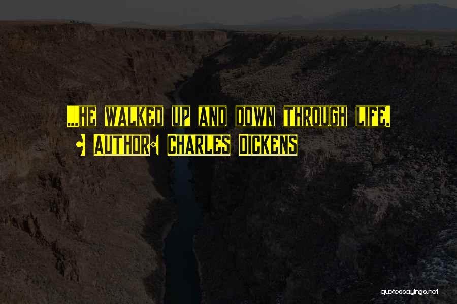 Charles Dickens Quotes: ...he Walked Up And Down Through Life.