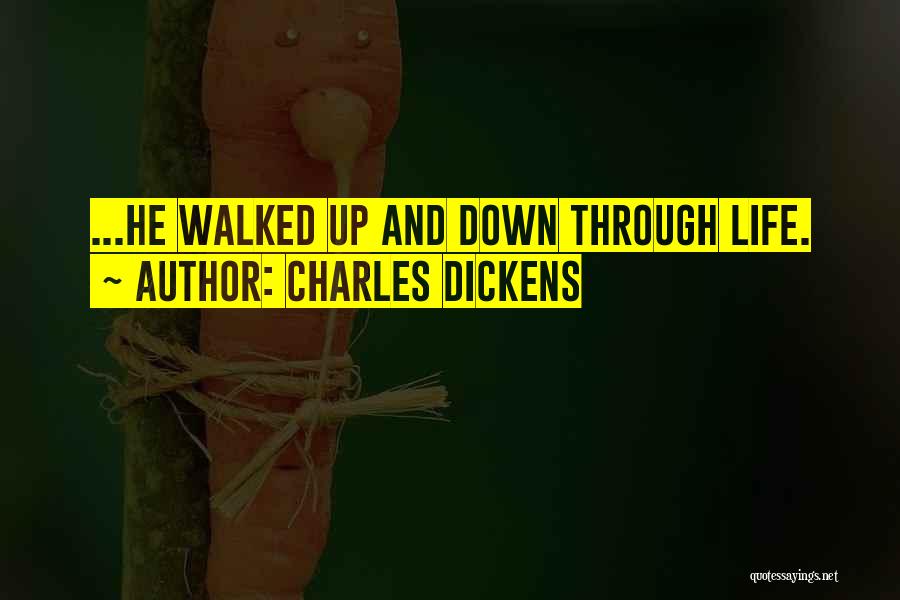 Charles Dickens Quotes: ...he Walked Up And Down Through Life.