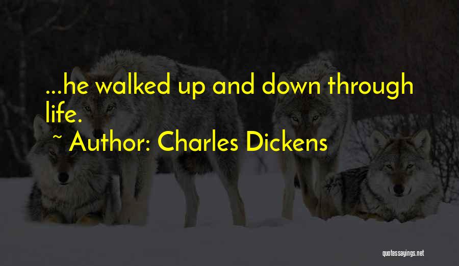 Charles Dickens Quotes: ...he Walked Up And Down Through Life.