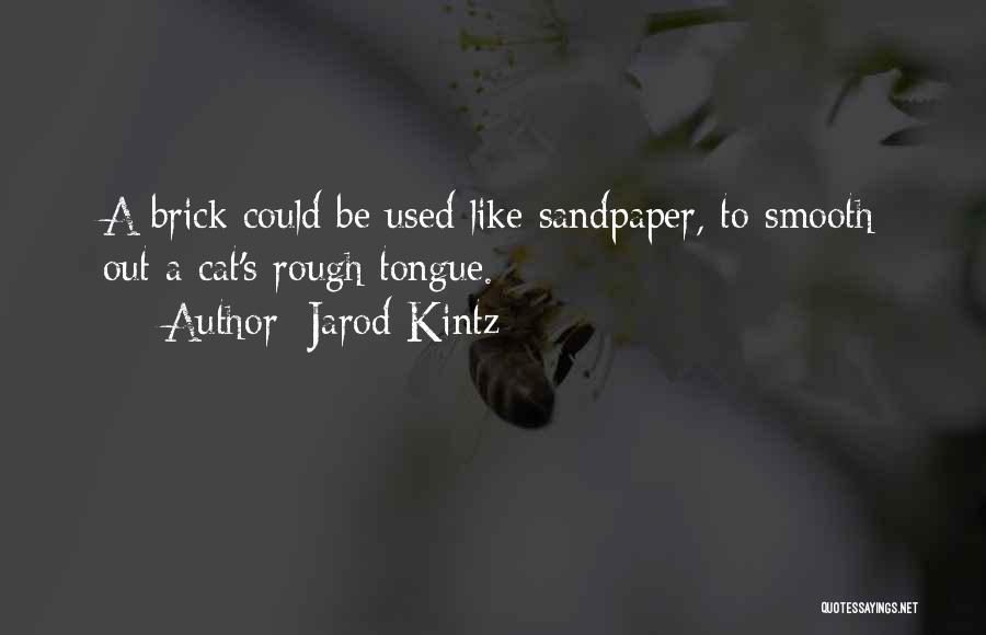 Jarod Kintz Quotes: A Brick Could Be Used Like Sandpaper, To Smooth Out A Cat's Rough Tongue.