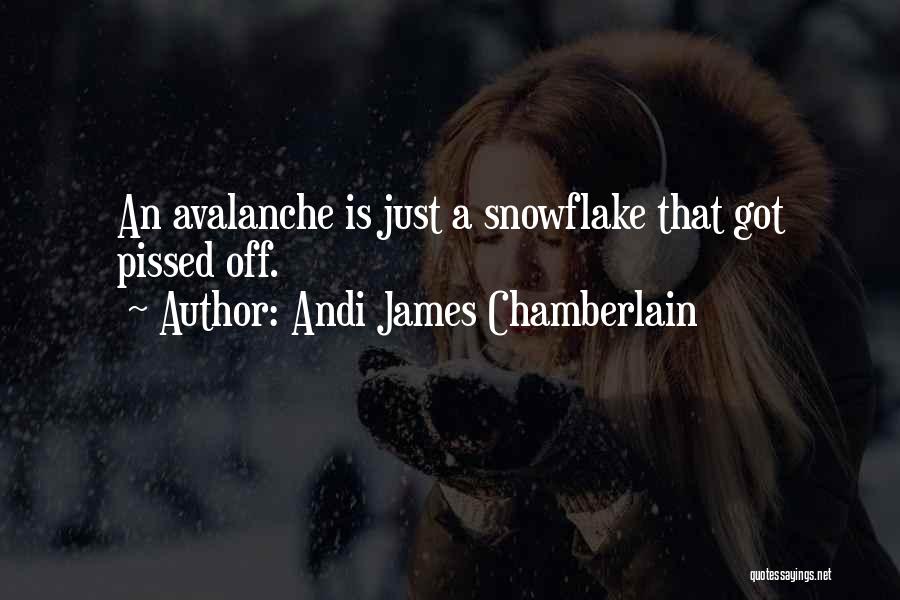 Andi James Chamberlain Quotes: An Avalanche Is Just A Snowflake That Got Pissed Off.