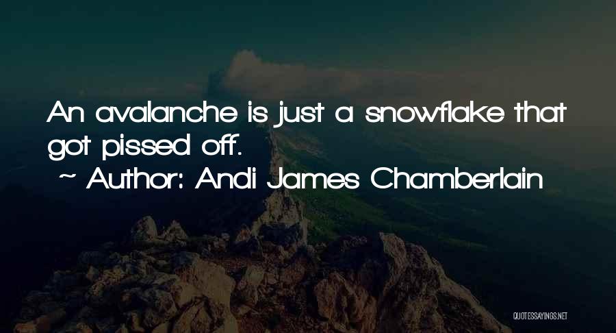 Andi James Chamberlain Quotes: An Avalanche Is Just A Snowflake That Got Pissed Off.