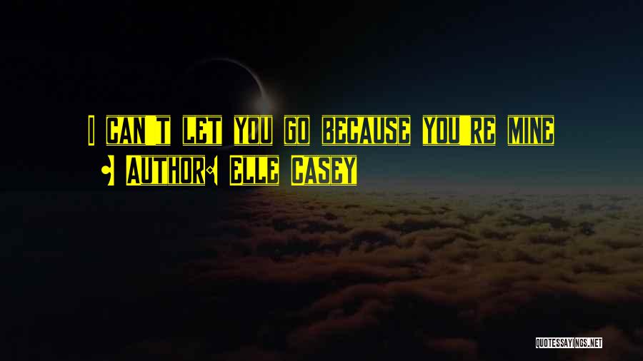 Elle Casey Quotes: I Can't Let You Go Because You're Mine