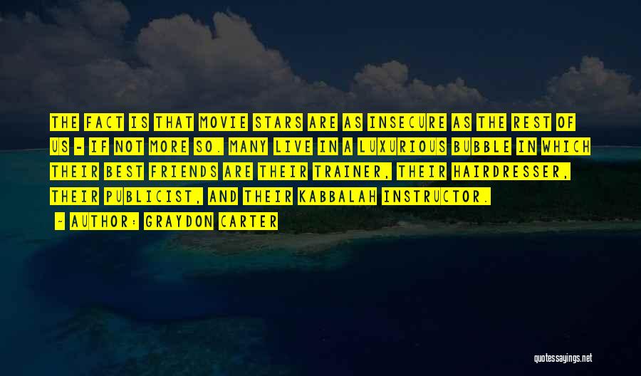 Graydon Carter Quotes: The Fact Is That Movie Stars Are As Insecure As The Rest Of Us - If Not More So. Many