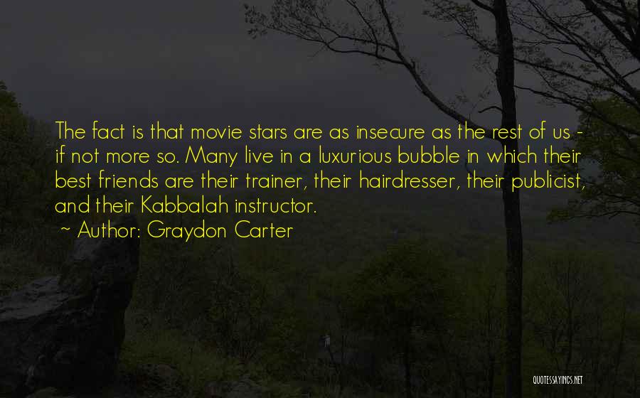 Graydon Carter Quotes: The Fact Is That Movie Stars Are As Insecure As The Rest Of Us - If Not More So. Many