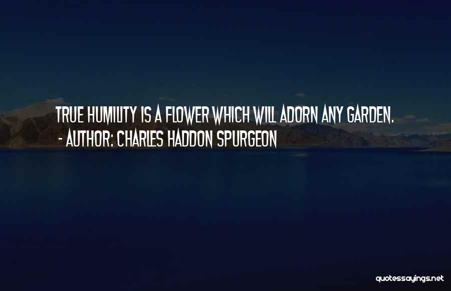 Charles Haddon Spurgeon Quotes: True Humility Is A Flower Which Will Adorn Any Garden.