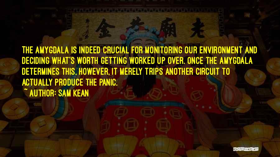 Sam Kean Quotes: The Amygdala Is Indeed Crucial For Monitoring Our Environment And Deciding What's Worth Getting Worked Up Over. Once The Amygdala