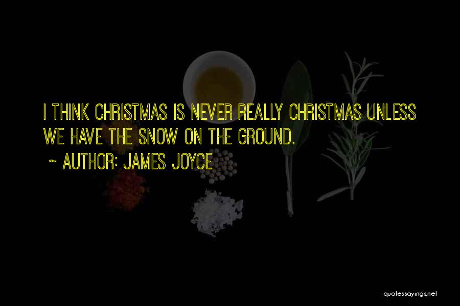 James Joyce Quotes: I Think Christmas Is Never Really Christmas Unless We Have The Snow On The Ground.