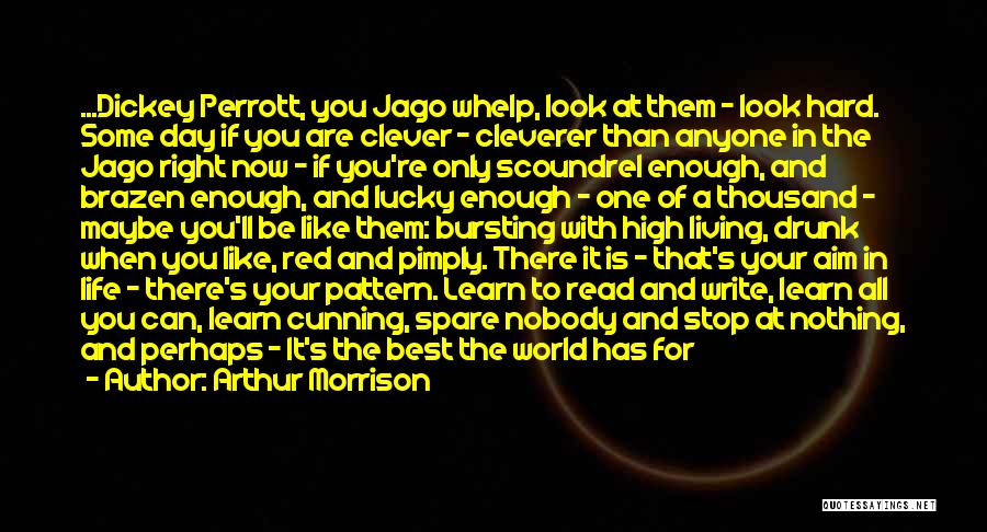 Arthur Morrison Quotes: ...dickey Perrott, You Jago Whelp, Look At Them - Look Hard. Some Day If You Are Clever - Cleverer Than