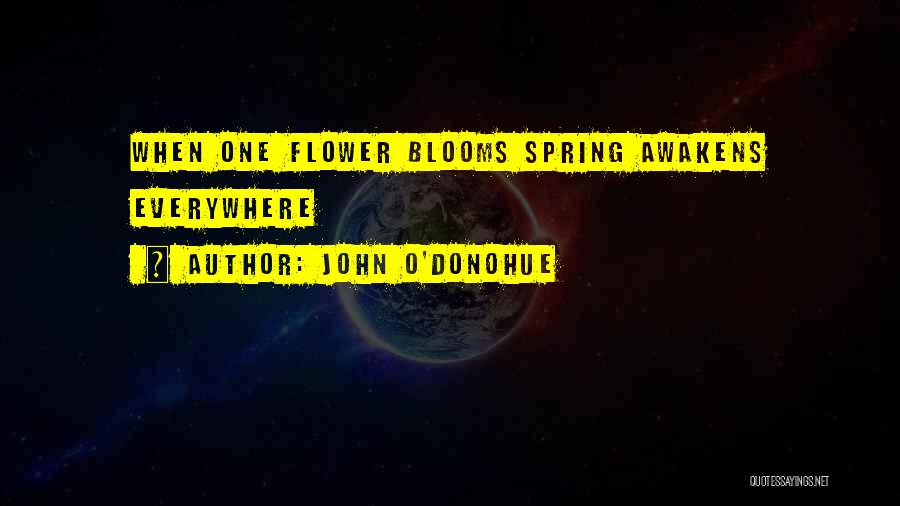 John O'Donohue Quotes: When One Flower Blooms Spring Awakens Everywhere