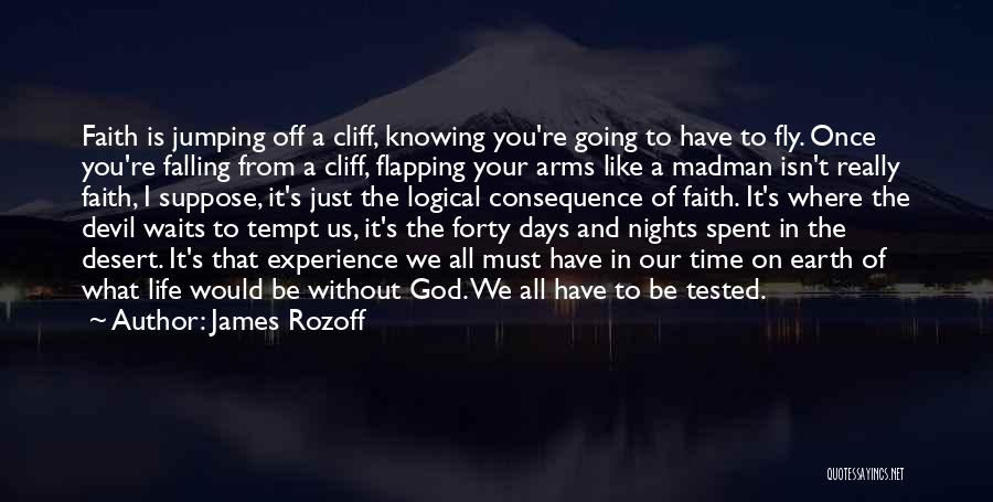 James Rozoff Quotes: Faith Is Jumping Off A Cliff, Knowing You're Going To Have To Fly. Once You're Falling From A Cliff, Flapping