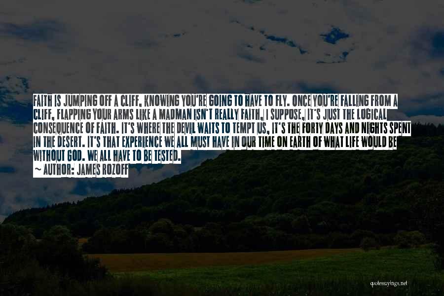 James Rozoff Quotes: Faith Is Jumping Off A Cliff, Knowing You're Going To Have To Fly. Once You're Falling From A Cliff, Flapping