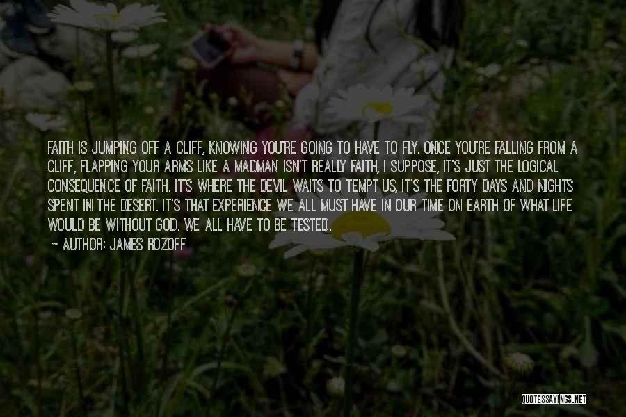 James Rozoff Quotes: Faith Is Jumping Off A Cliff, Knowing You're Going To Have To Fly. Once You're Falling From A Cliff, Flapping