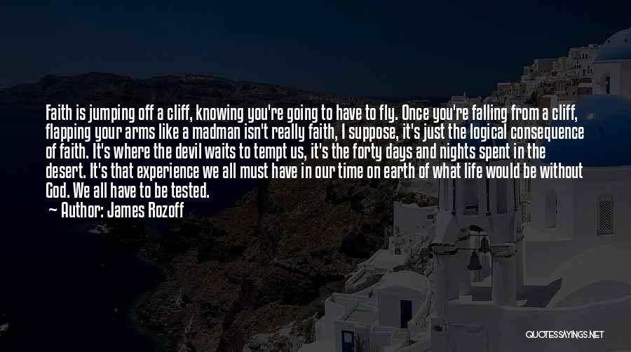 James Rozoff Quotes: Faith Is Jumping Off A Cliff, Knowing You're Going To Have To Fly. Once You're Falling From A Cliff, Flapping