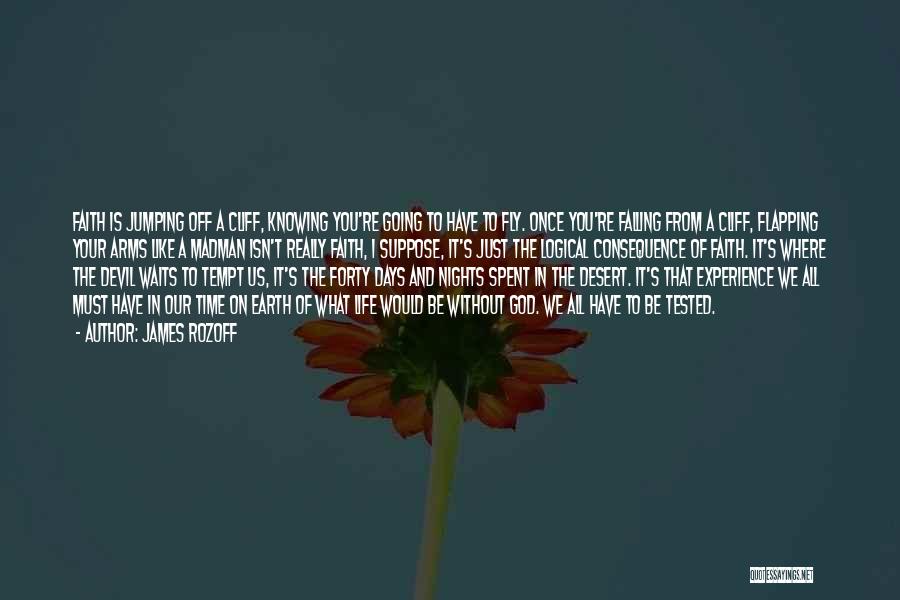 James Rozoff Quotes: Faith Is Jumping Off A Cliff, Knowing You're Going To Have To Fly. Once You're Falling From A Cliff, Flapping