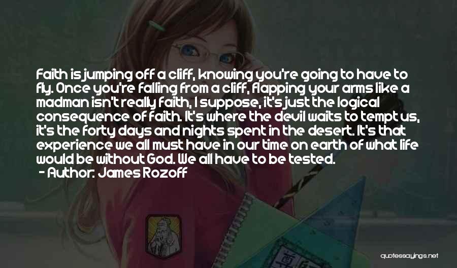 James Rozoff Quotes: Faith Is Jumping Off A Cliff, Knowing You're Going To Have To Fly. Once You're Falling From A Cliff, Flapping